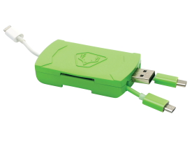 HME Green 4in1 SD Card Reader for Android iOS Devices