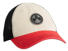 Magpul Mesh Snapback Trucker Hat with Patch, Adjustable (Stone/Red/Black)
