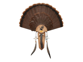 Hunters Specialties Turkey Fan Beard Mount Kit Natural Oak Plaque