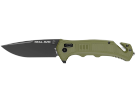 Real Avid RAV4 3.25" Drop Point Knife with OD Green Handle