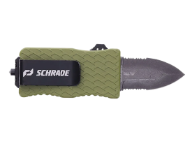 Schrade Uproar Mini D2 Steel Blade OD Green Aluminum Handle Knife