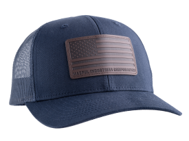 Magpul Standard Trucker Hat Navy Leather Patch