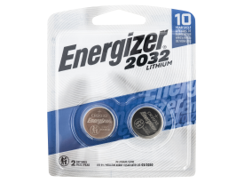 Energizer CR2032 Lithium Coin Cell 3 Volt Battery, 2 Pack