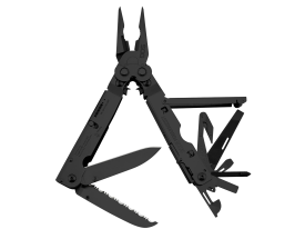 SOG PowerAssist Black Oxide Multitool with 16 Functions and Sheath