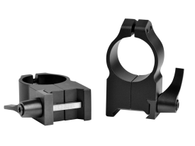 Warne 1'' Extra High (1.150'') Qd Rings, Black
