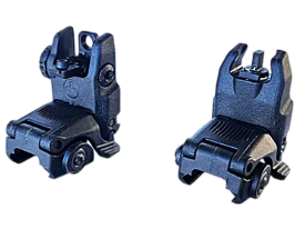 Tritium Post Picatinny Rail Folding AR Backup Sight Set by HiViz