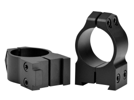 Warne 1'' Medium (0.925'') 19mm Dovetail Rings, Black