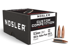 Nosler Custom 6.5mm 100gr HPBT Projectiles 100 Count