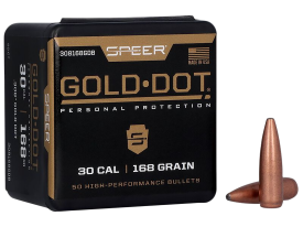 Speer Gold Dot 30 Cal 168gr Soft Point Ammo 50/Box