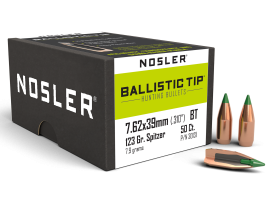 Nosler Ballistic Tip Hunting Projectiles 7.62x39mm 123gr 50ct