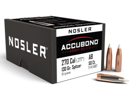 Nosler AccuBond 270 Cal 130gr Spitzer 50/Box