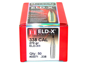 Hornady 338 Caliber 270gr ELD-X Projectiles 50/Box