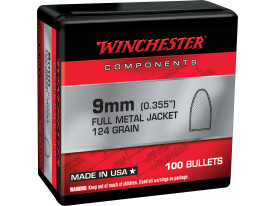 Winchester 9mm 124gr Full Metal Jacket 100/box