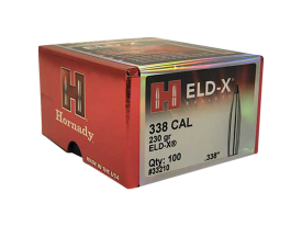 Hornady 338 Caliber 230gr ELD-X Projectiles 100/Box