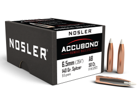 Nosler AccuBond 6.5mm 140gr Spitzer Point 50/Box