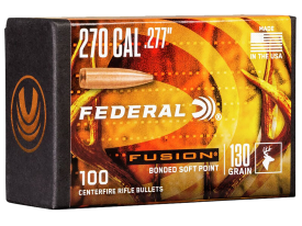 Federal Fusion 270 Caliber 130gr Soft Point 100/Box