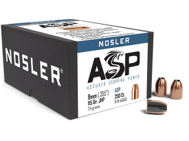 Nosler 9mm 115gr Jacketed Hollow Point 250/Box