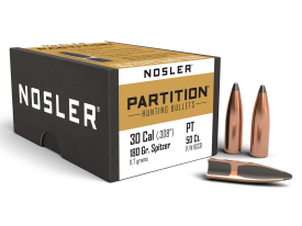 Nosler 30 Caliber 180gr Partition Spitzer Hunting Projectiles