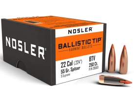 Nosler 22 Caliber 55gr Ballistic Tip Spitzer 250/Box