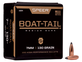 Speer 7mm 130gr Jacketed Soft Point Boat Tail Projectiles