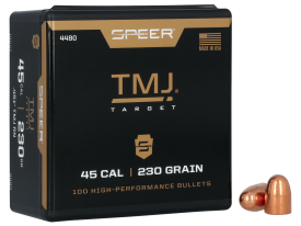 Speer 45 Cal 230gr TMJ Projectiles 100/Box for Target Shooting