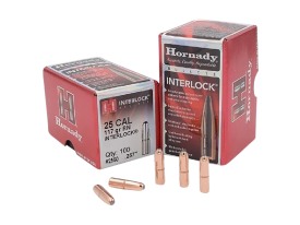 Hornady 25 Cal 117gr Round Nose Projectiles 100/Box