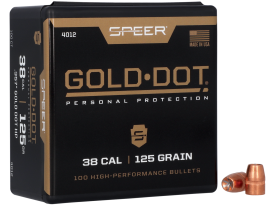 Speer Gold Dot 38 Cal 125gr Hollow Point 100/Box