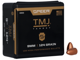 Speer 9mm 124gr Total Metal Jacket Ammo 100/Box