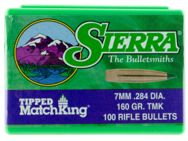 Sierra Projectiles 7mm 160gr Tipped MatchKing 100/Box