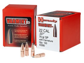 Hornady Traditional Varmint 22 Cal Spire Point Projectiles