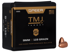 Speer TMJ 9mm 115gr Target Projectiles 100 Count