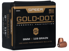Speer Gold Dot 9mm 115gr Hollow Point 100ct