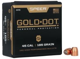 Speer Gold Dot 45 Cal 185gr Hollow Point 100ct