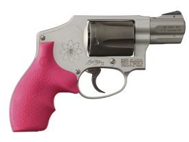 Hogue Rubber Bantam Grip SW J Frame Pink Cobblestone