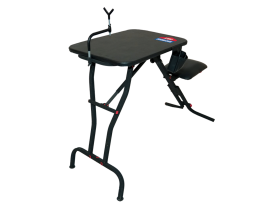 Birchwood Casey Ultra Steady Shooting Bench 21" x 28" (Black Steel, 4-Leg)