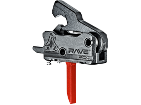Rise Armament Rave Flat Trigger for PCC, Black/Red Single-Stage