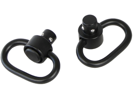 Bulldog Deluxe Push-Button Swivel 1.25 Steel Black