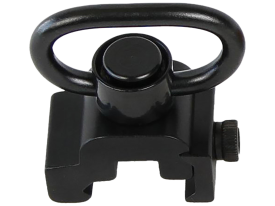Bulldog Deluxe QD Push-Button Swivel 1.25 Steel Black Rail Mount