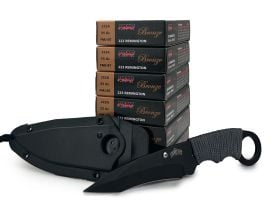 PMC Bronze 223 Remington 55 Gr FMJ BT (Range Bundle) w/ Master USA Fixed Blade Knife