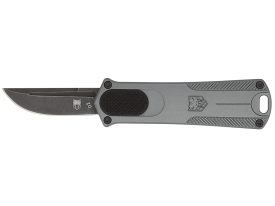 CobraTec California 952 OTF Drop Point 1.75 Inch D2 Steel Gray Anodized Handle