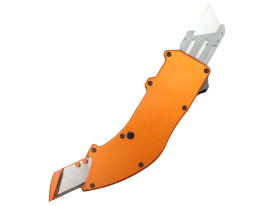 Templar Squire OTF Utility Razor Knife 5.38 Inch Orange Anodized Handle