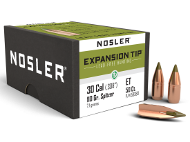 Nosler E-Tip 30 Cal 110gr Lead-Free Spitzer 50ct