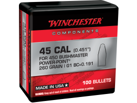 Winchester Power-point 450 Bushmaster 260 Gr Power-Point (100 Rounds)
