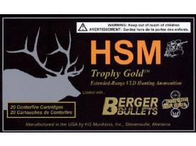 Hsm Trophy Gold 7mm RUM 168 Gr Berger Hunting VLD Match (Box)