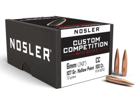 Nosler Custom 6mm 107 Gr Hollow Point Boat Tail