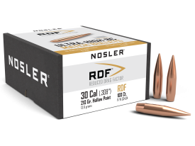 Nosler RDF 30 Caliber 210 Gr Hollow Point Boat Tail