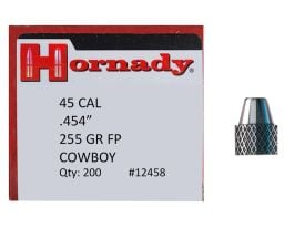 Hornady Frontier 45 Caliber 255 Gr Flat Point Cowboy