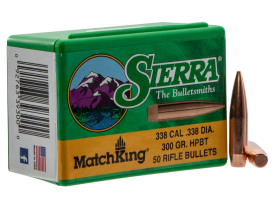 Sierra Bullets MatchKing 338 Caliber 300 Gr Hollow Point Boat Tail