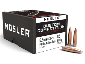 Nosler Custom 6.5mm 140 Gr Hollow Point Boat Tail