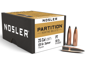 Nosler Partition 25 Caliber 120 Gr Spitzer